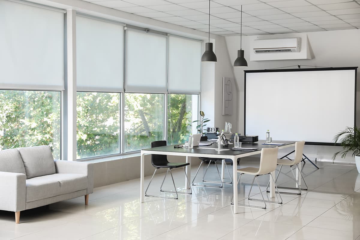 Interior of conference hall in modern office.